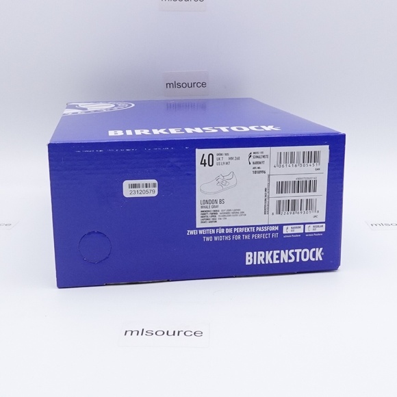 NEW US Size 9 Women's / EUR 40 Birkenstock London BS Clogs 1018996 Whale Gray - Picture 7 of 7